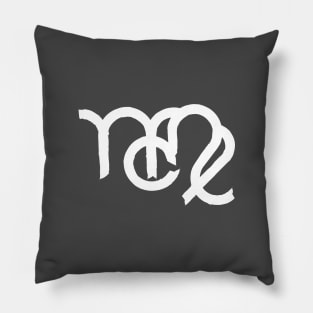 Virgo and Leo Double Zodiac Horoscope Signs (White) Pillow