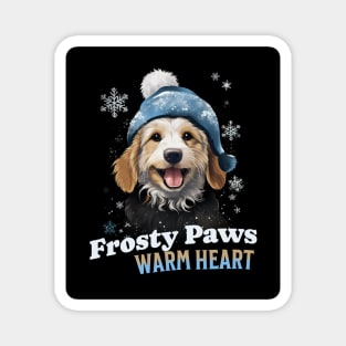 Frosty Paws Warm hearts Magnet