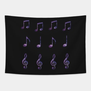 Galaxy Music Notes Sticker Sheet (12pcs) Tapestry