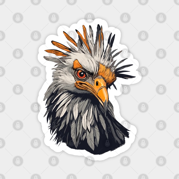 Secretary Bird Magnet by Ray Crimson