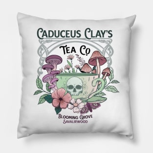 Caduceus Clay's Tea Co. Pillow