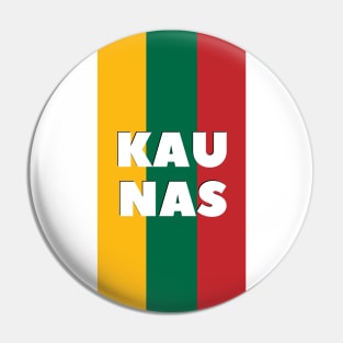 Kaunas City in Lithuanian Flag Vertical Pin