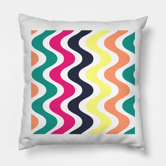 Wavy stripes Pillow by oscargml