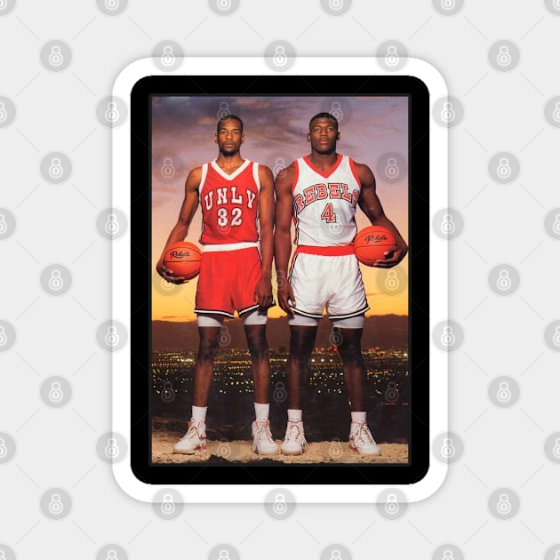 Stacey Augmon and Larry Johnson 1991 Magnet by Nya Nya