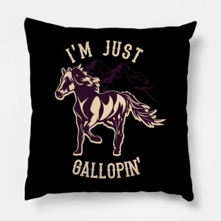 Funny Cute Horse Riding and Hiking Pillow