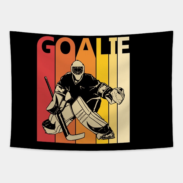 Vintage Hockey Goalie Tapestry by GWENT