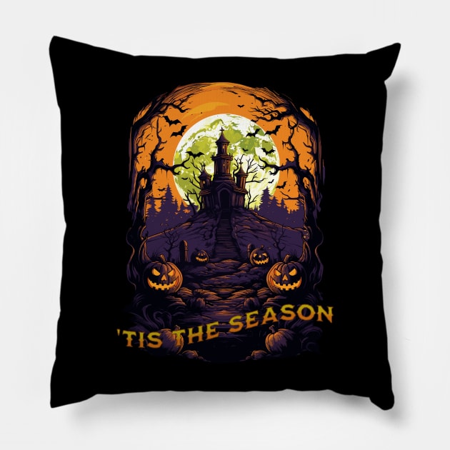 'Tis the Season Halloween Pillow by Atomic Blizzard