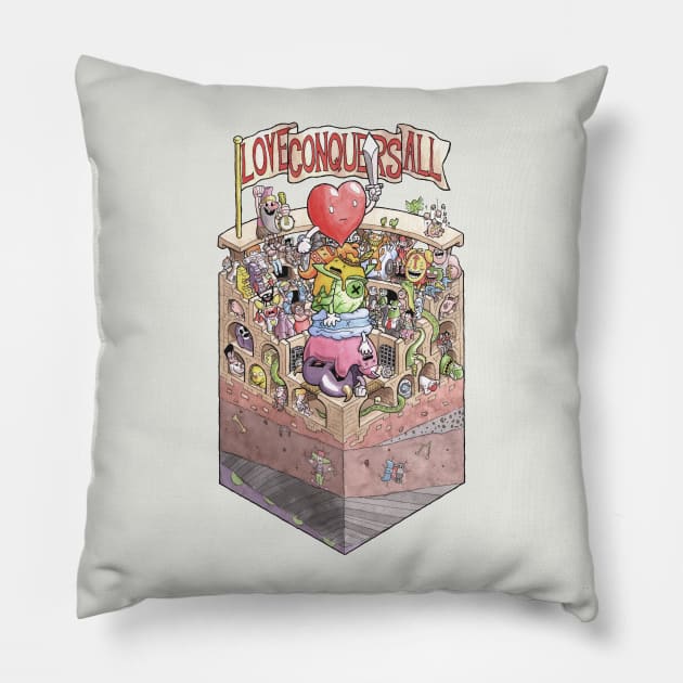 Love Conquers All Pillow by cart00nlion