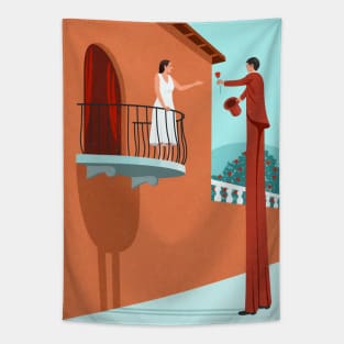 Balcony Man Tapestry