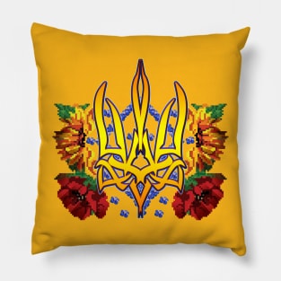 Trident with poppies Pillow