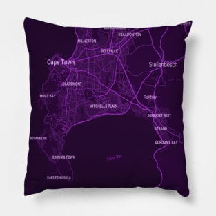 Cape town purple map Pillow