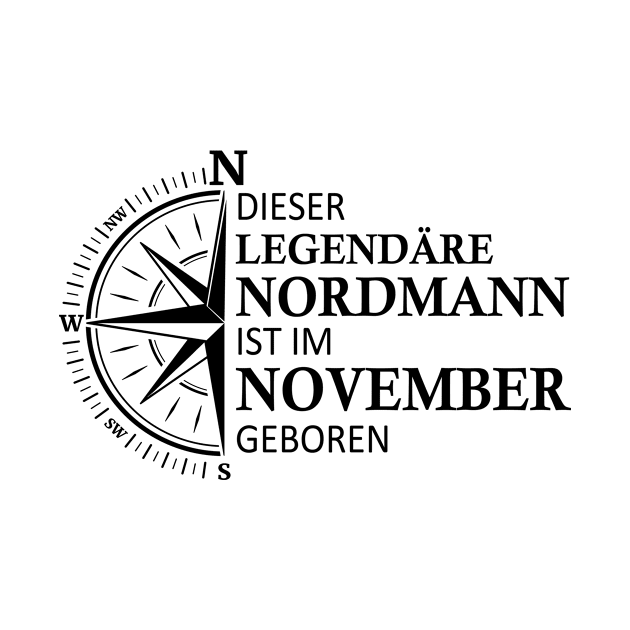Nordisch Geburtstag November Nordsee by HBfunshirts