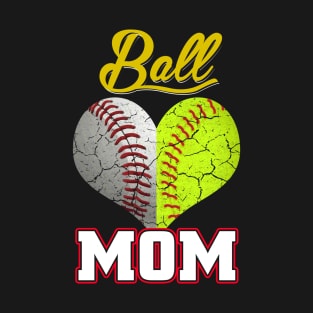 Ball Mom Softball Player T-Shirt