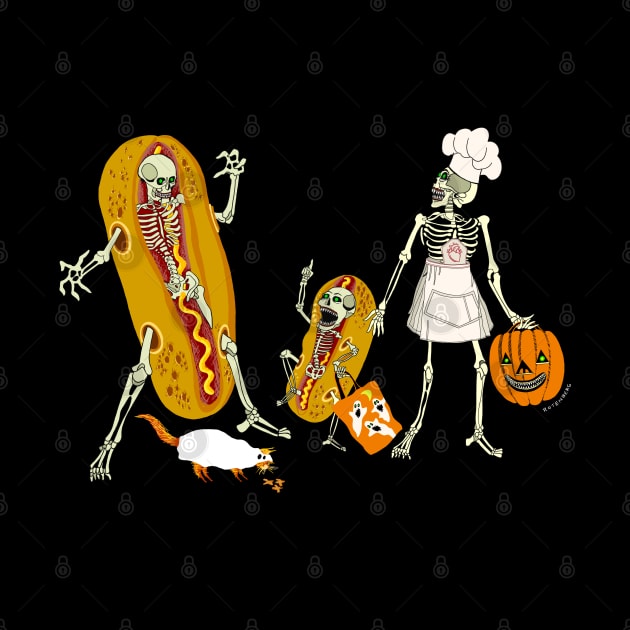 Booooo-Yaaaaah! Halloween Skeleton Family Goes Trick or Treating! by BullShirtCo