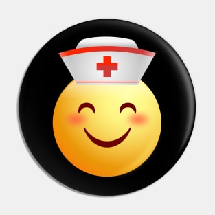Nurse Emoji Face Shirt Nursing Pin