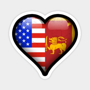 Half American Half Sri Lankan - Gift for Sri Lankan From Sri Lanka Magnet