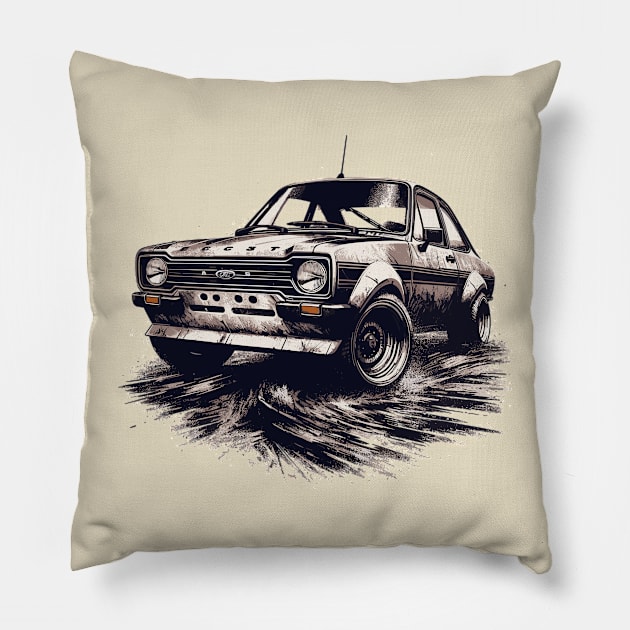 Ford Escort Pillow by Vehicles-Art