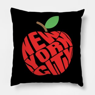 Red Apple New York City Pillow