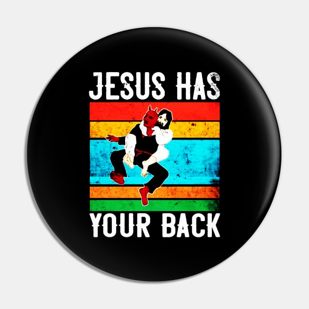 Jesus has your back Pin by fadetsunset