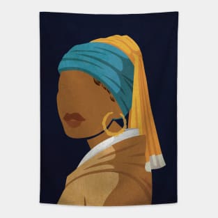 Girl with the Bamboo Earring Tapestry