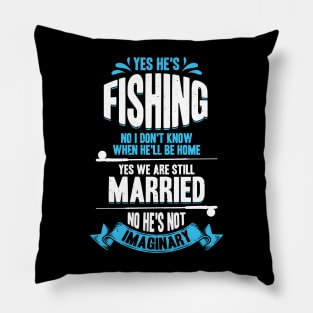 Funny Fishing Fisher Fisherman's Wife Gift Pillow