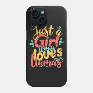 Just A Girl Who Loves Llamas - Alpaca Llama Gift product Phone Case