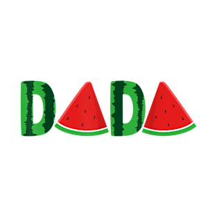 Mens Dada Watermelon Tshirt Summer Shirt for Men Dad T-Shirt