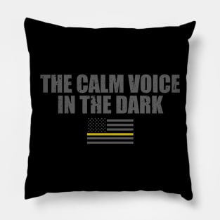 The Calm Voice In The Dark Thin Gold Line Flag Pillow