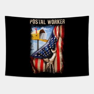 Postal Worker Flag Tapestry