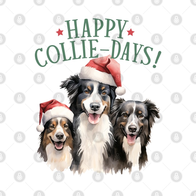 Christmas Collies Pun by Chromatic Fusion Studio