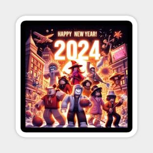 Roblox, happy new year 2024 Magnet