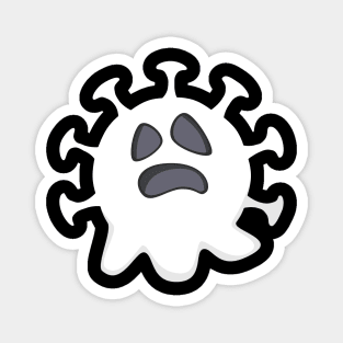 Coronavirus Ghost, Halloween Magnet