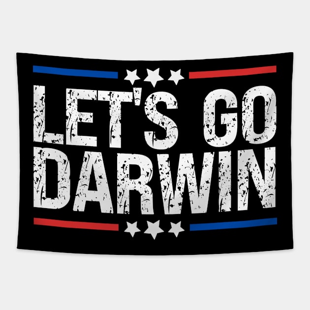 Darwin Hope Let's Go Darwin America Tapestry by BobaPenguin