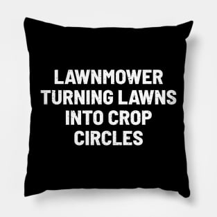 Turning Lawns into Crop Circles Pillow