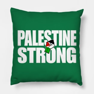 Palestine Strong - Palestine Flag Fist - Back Pillow