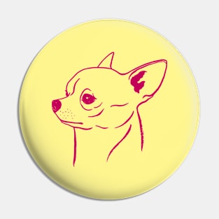 Chihuahua (Yellow and Berry) Pin