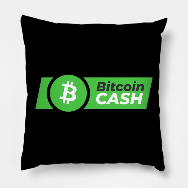 Bitcoin cash Crypto Bitcoincash BCH Token BHC Cryptocurrency coin Token Pillow by JayD World