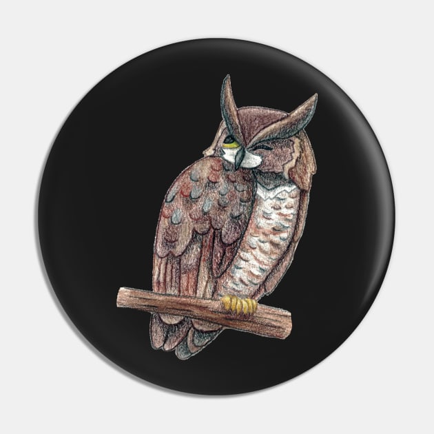 Great Horned Owl Pin by the-artsy-park