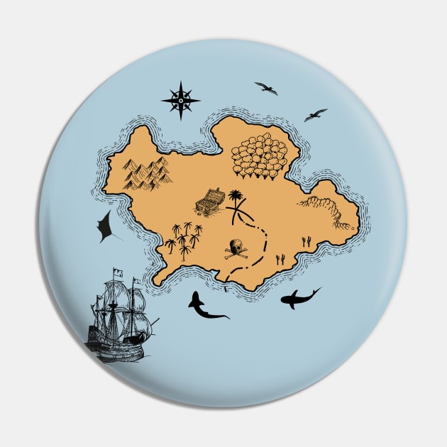 Treasure pirate map Pin by kuts