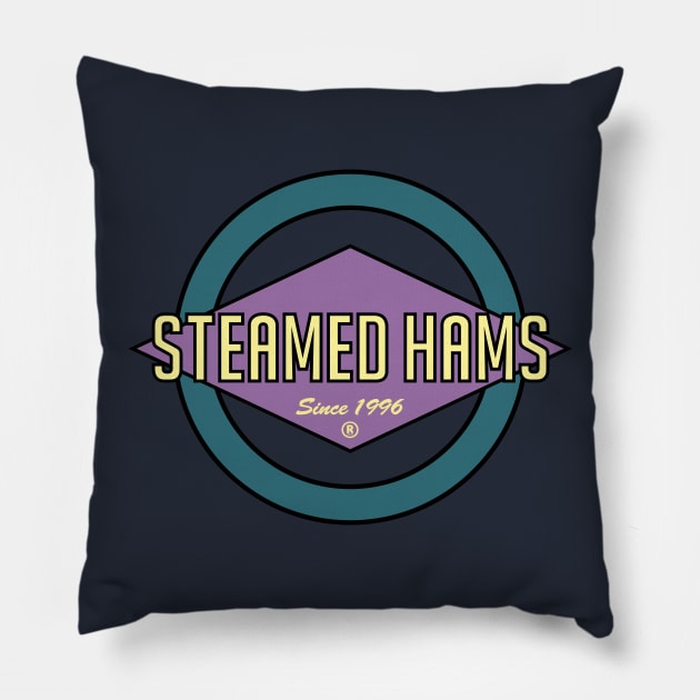 Fat Steamed Hams (Skinner Edition) Pillow by Roufxis