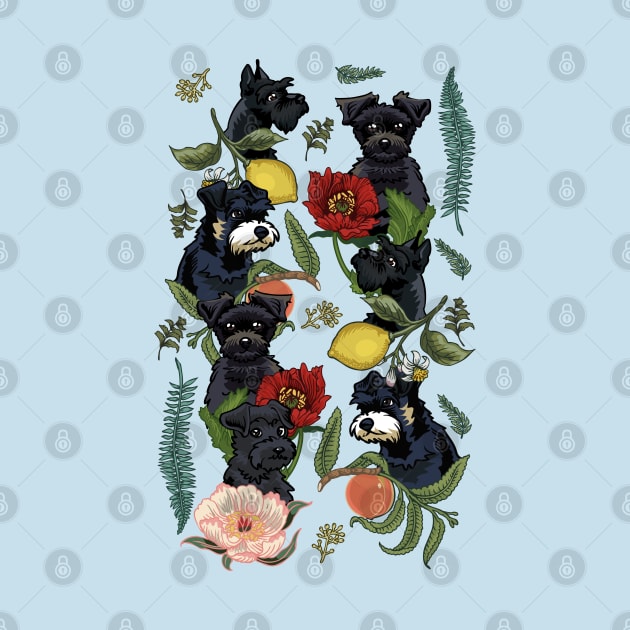 Botanical and Black Schnauzer by huebucket