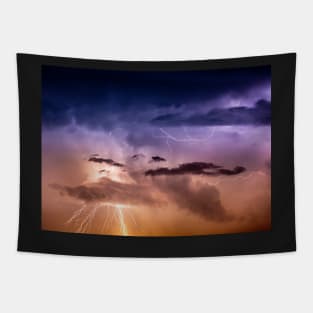 Cloudscape with thunder bolt Tapestry