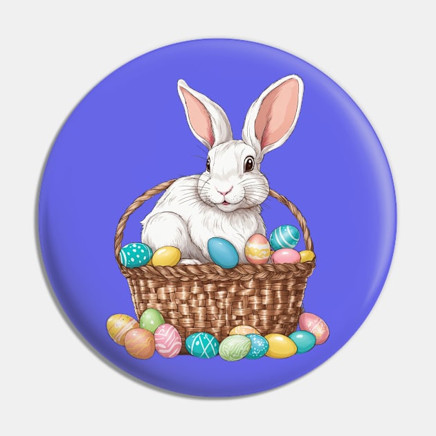 Easter Bunny in a Basket Pin by Mey Designs