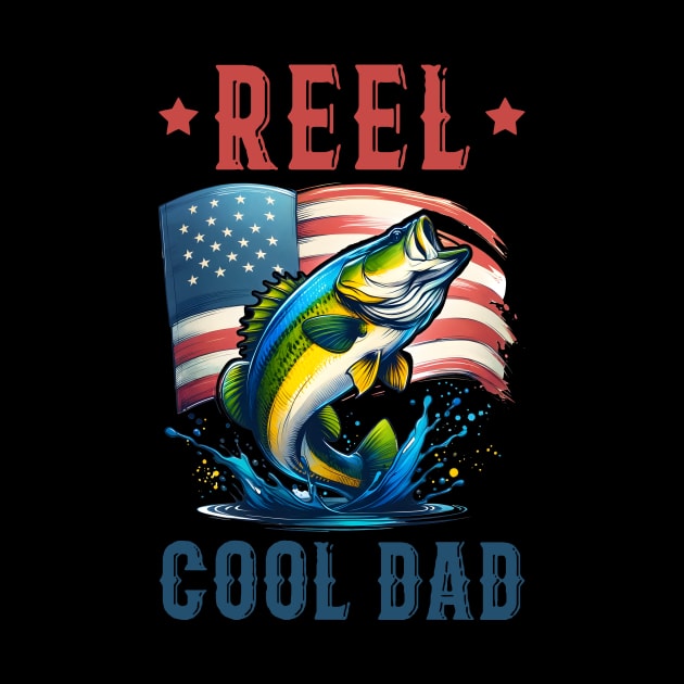 Reel Cool Dad Fishing fathers day gift for husband dad by KawaiiFoodArt