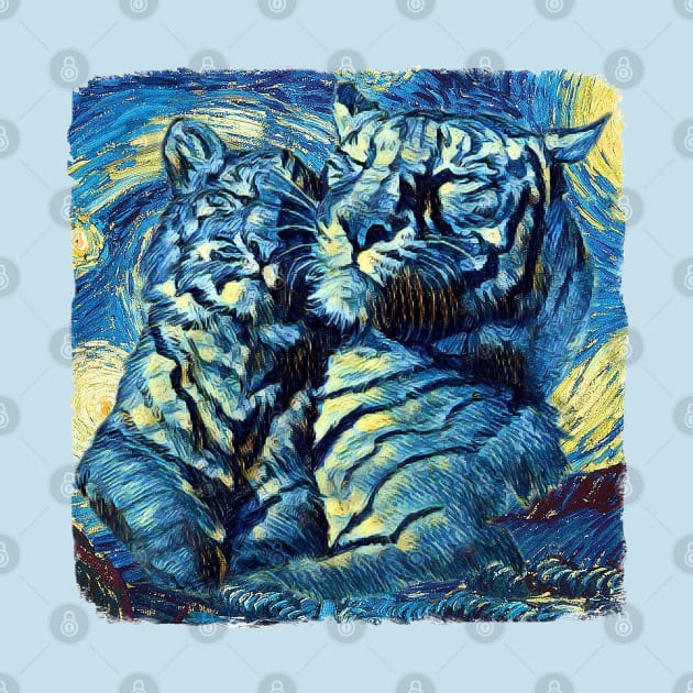 Tigers Van Gogh Style by todos