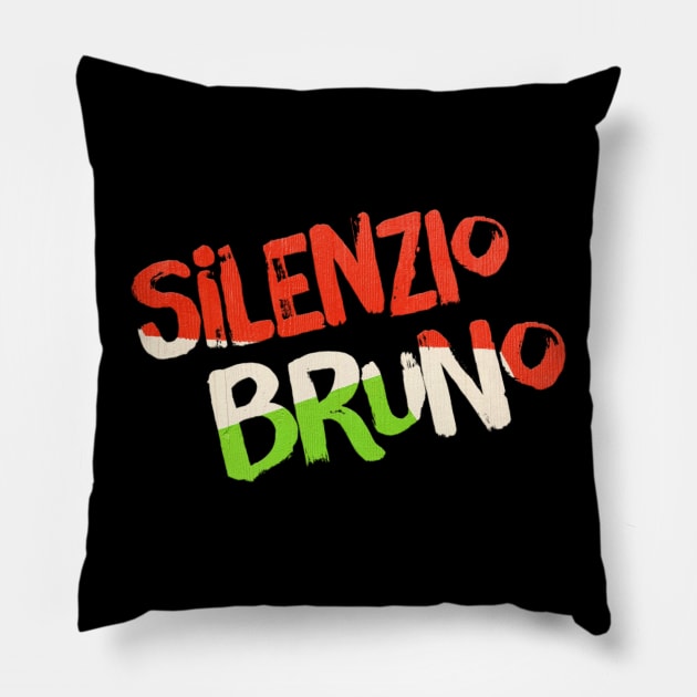 Silenzio Bruno Pillow by TSHIRT PLACE