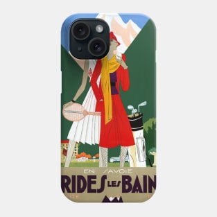 Vintage Travel Poster France Brides Les Bains Phone Case