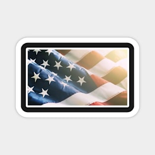 American Flag Sticker Magnet