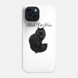 Black cat mom Phone Case