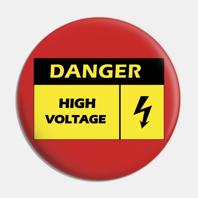 Dangerous Electrical High Voltage warning Lable for Electrician engineers Pin by ArtoBagsPlus